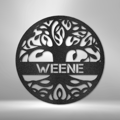 Name Engraved Tree Of Life Steel Sign